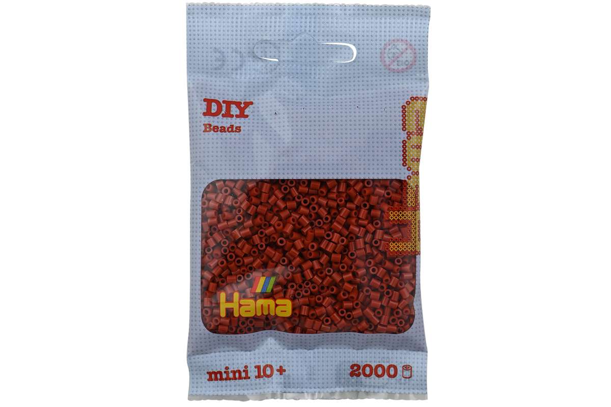 Hama mini perler 2000stk rødbrun