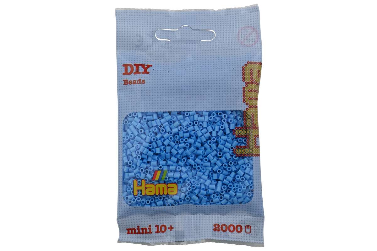 Hama mini perler 2000stk pastel blå