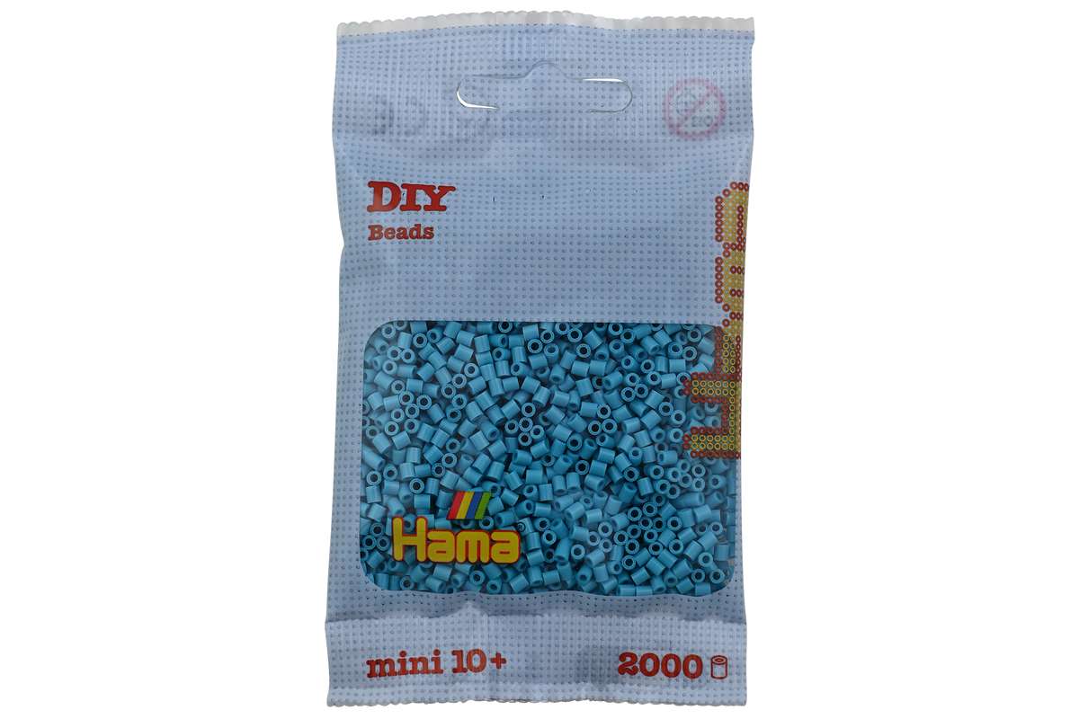 Hama mini perler 2000stk azurblå
