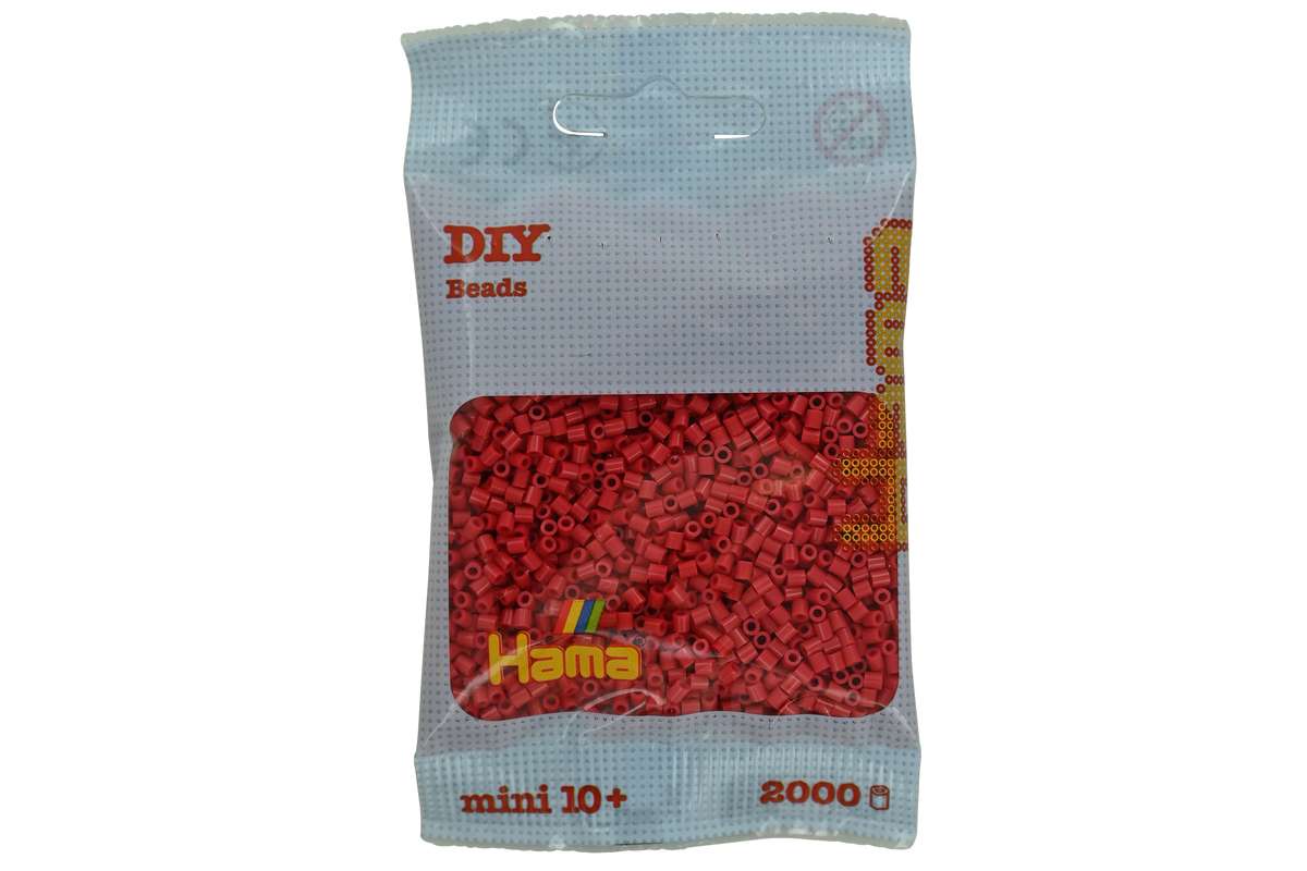 Hama mini perler 2000stk kirsebærrød