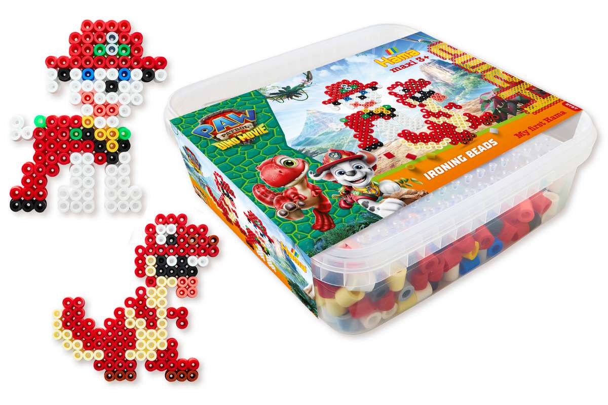 Hama maxi bøtte perler+stiftplade, Paw Patrol Dino