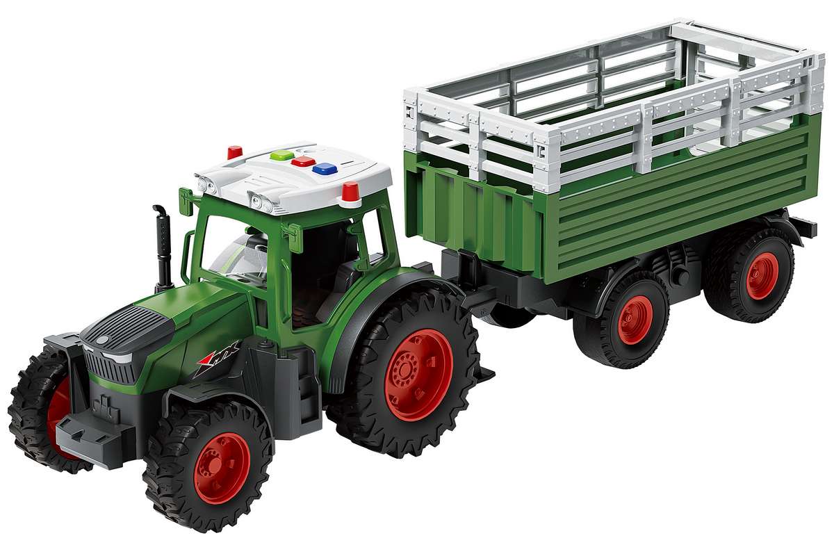 Tractor w/hanger, pull-back, light & sound