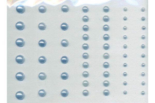 Perle halv 3-7mm 58stk blå