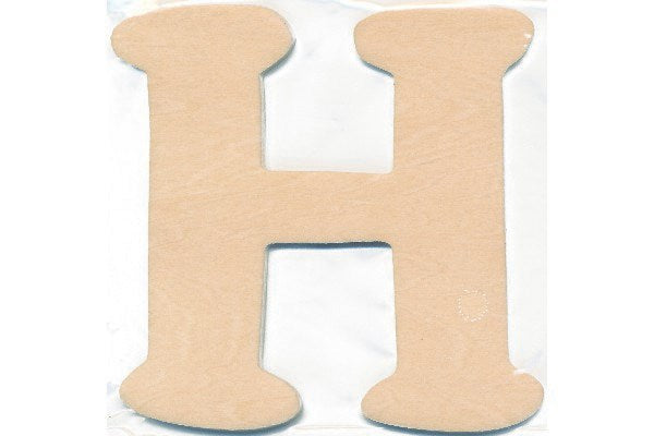 Træbogstav H 10cm x 4mm