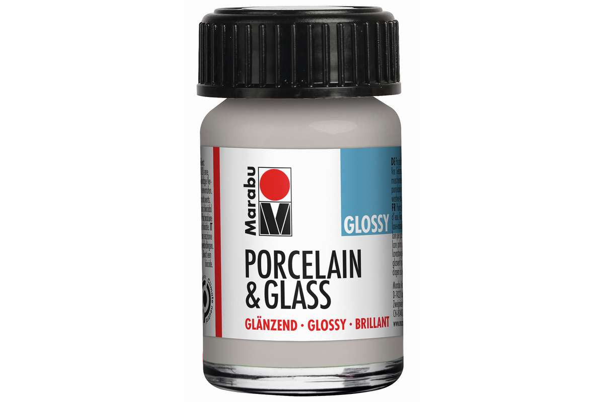 Porcelain & Glass glossy 15ml, metallic silver 782