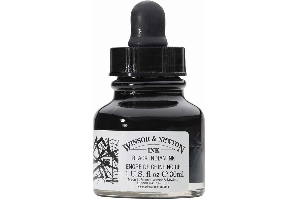 Draw Ink 030 Black Indian ink 30 ml (m pipett) 030