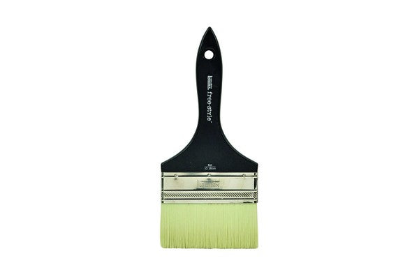 Free Style Brush Large Flat 4 Inch Short Handle