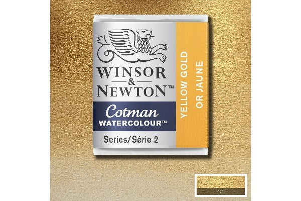 Cotman watercolour 1/2 pan Yellow gold 088