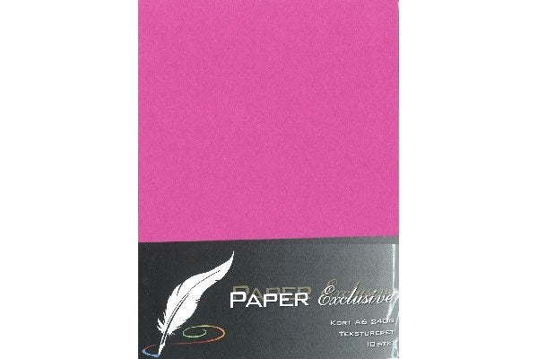Kort A6 240g cerise tekstureret 10stk.