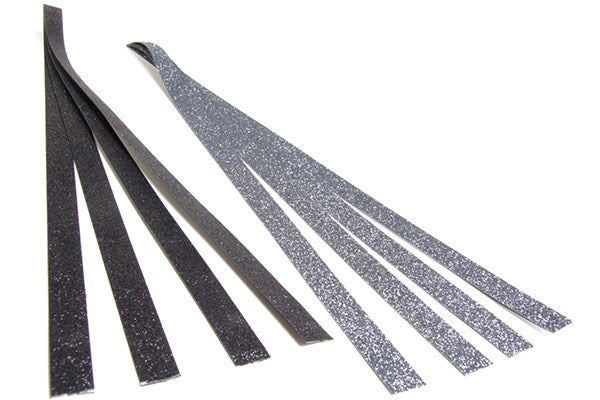 Stjernestrimler m/glitter sort/sølv 15x420mm 8stk