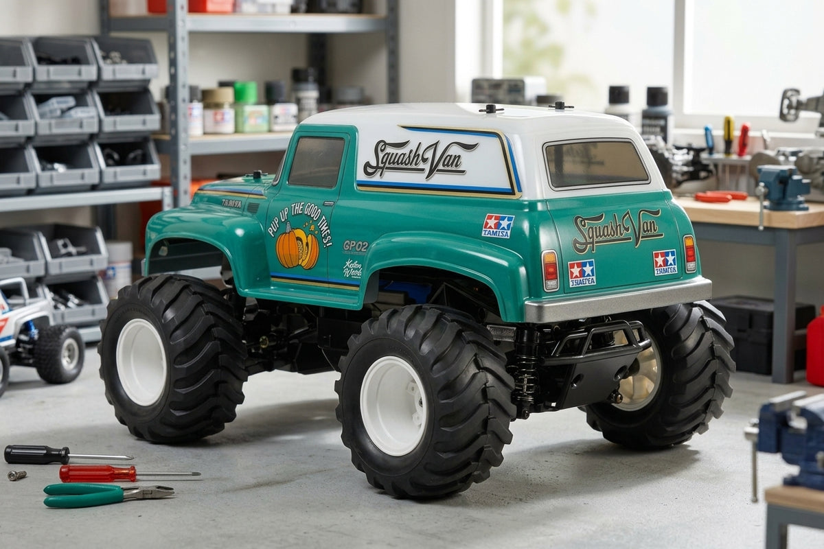 1/10 R/C Squash Van (Green & White Painted Body)
