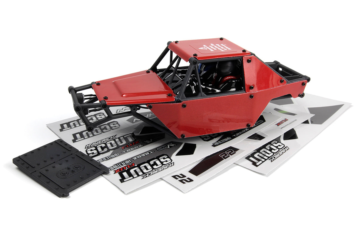 Scout-24 1/24th Rock Crawler - Printed Body - Red