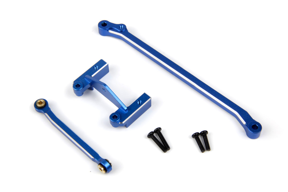 Aluminum Servo Mount & Steering Link (Blue)
