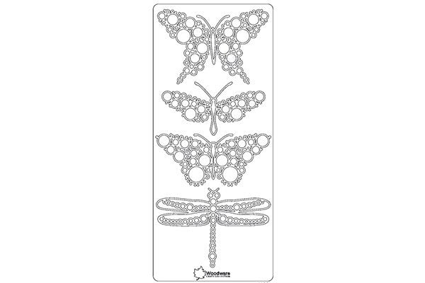 Decorstix 10x23cm guld sommerfugle