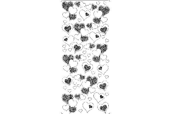 Decorstix 10x23cm guld hjerter
