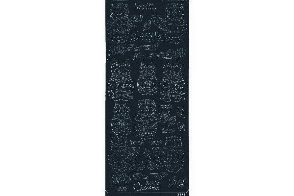 Decorstix 10x23cm sort ugle