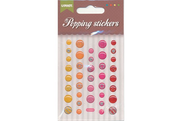 Stickers popping runde røde nuancer