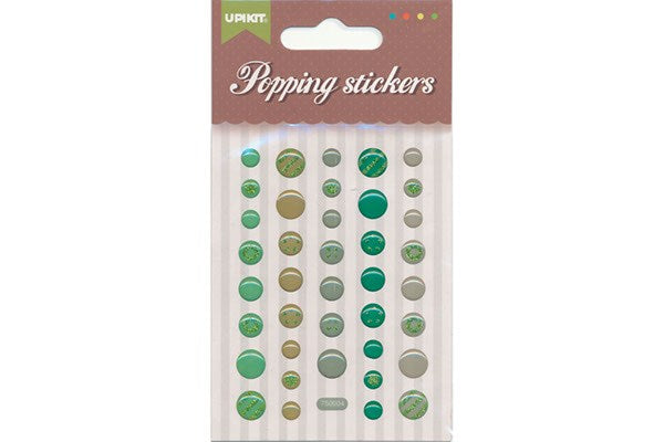 Stickers popping runde grønne nuancer