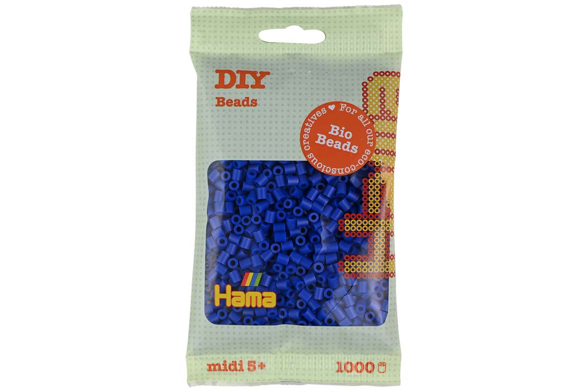 Hama BIO midi perler 1000stk blå