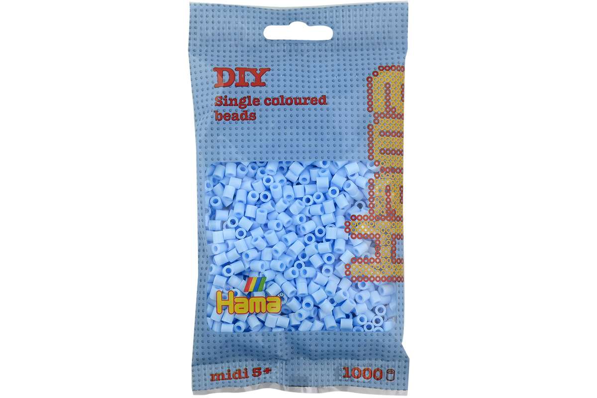 Hama midi perler 1000stk pastel isblå