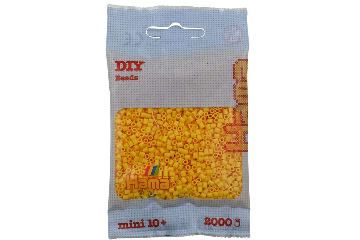 Hama mini perler 2000stk gul