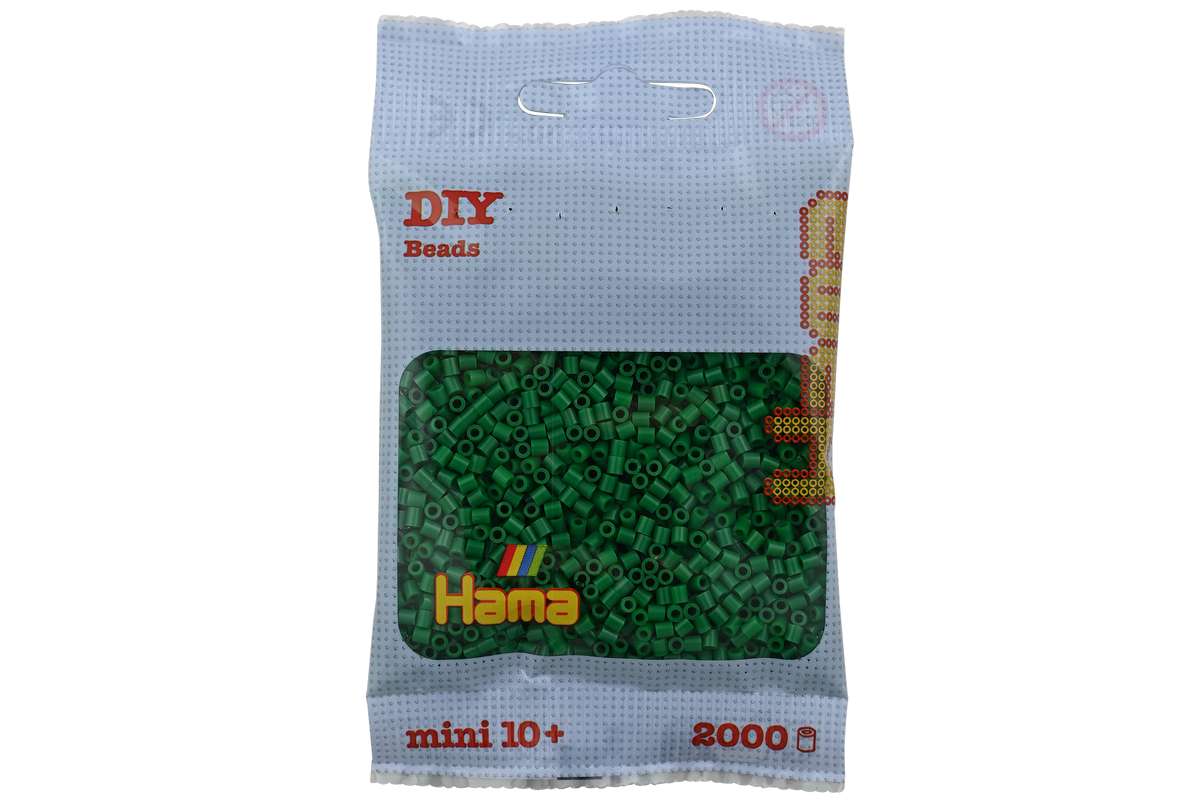 Hama mini perler 2000stk grøn
