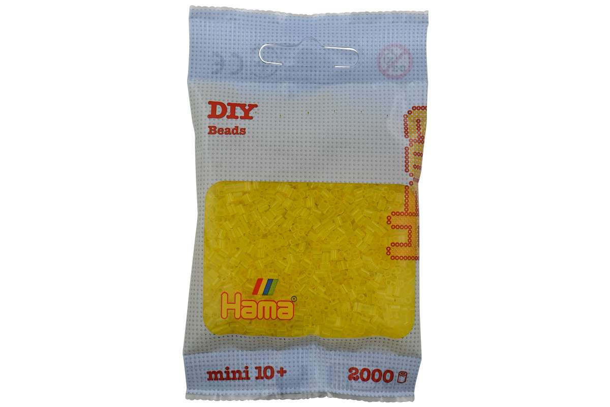Hama mini perler 2000stk transp. gul