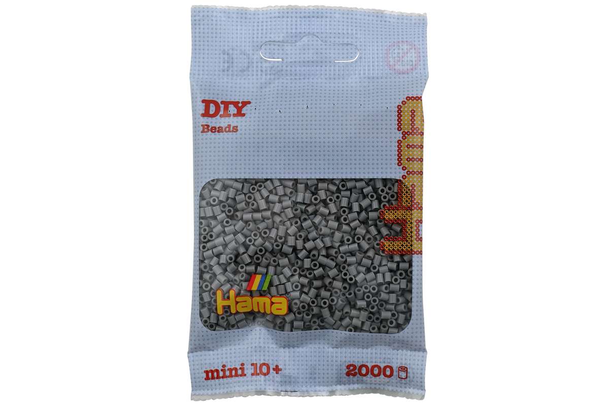 Hama mini perler 2000stk grå