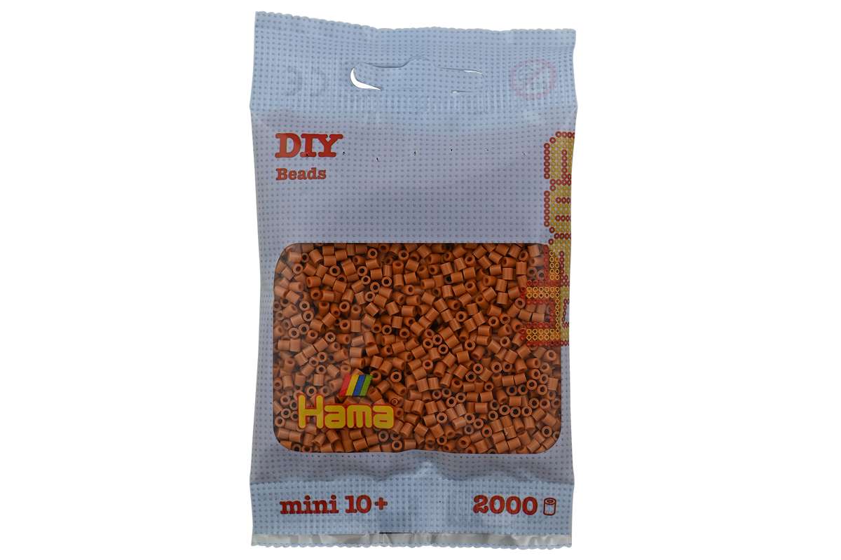 Hama mini perler 2000stk lysebrun
