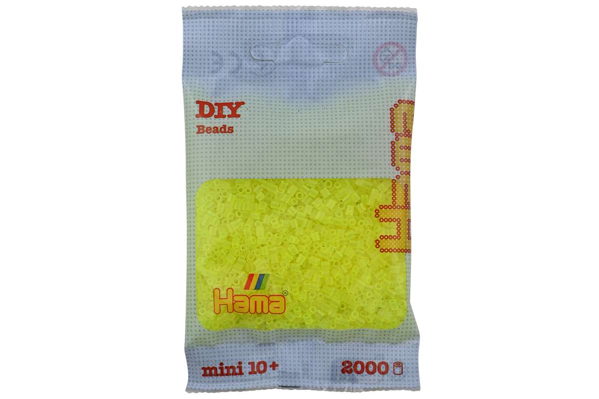 Hama mini perler 2000stk neon gul