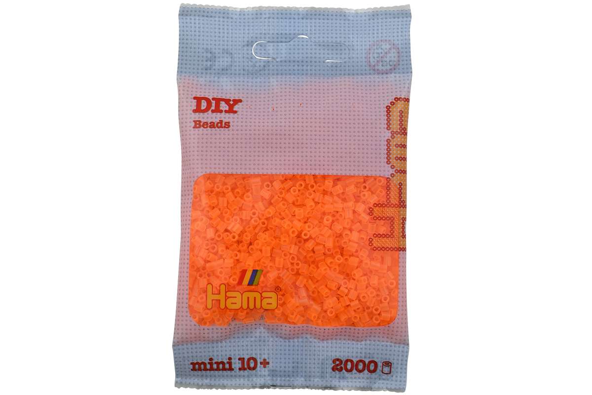 Hama mini perler 2000stk neon orange