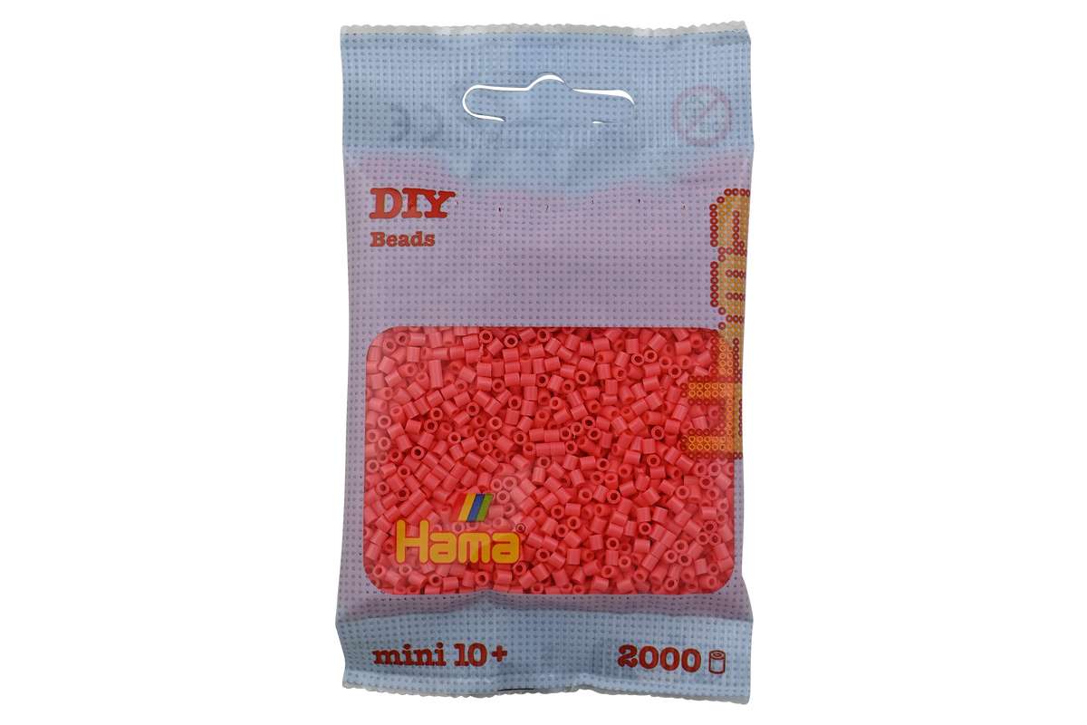 Hama mini perler 2000stk pastel rød