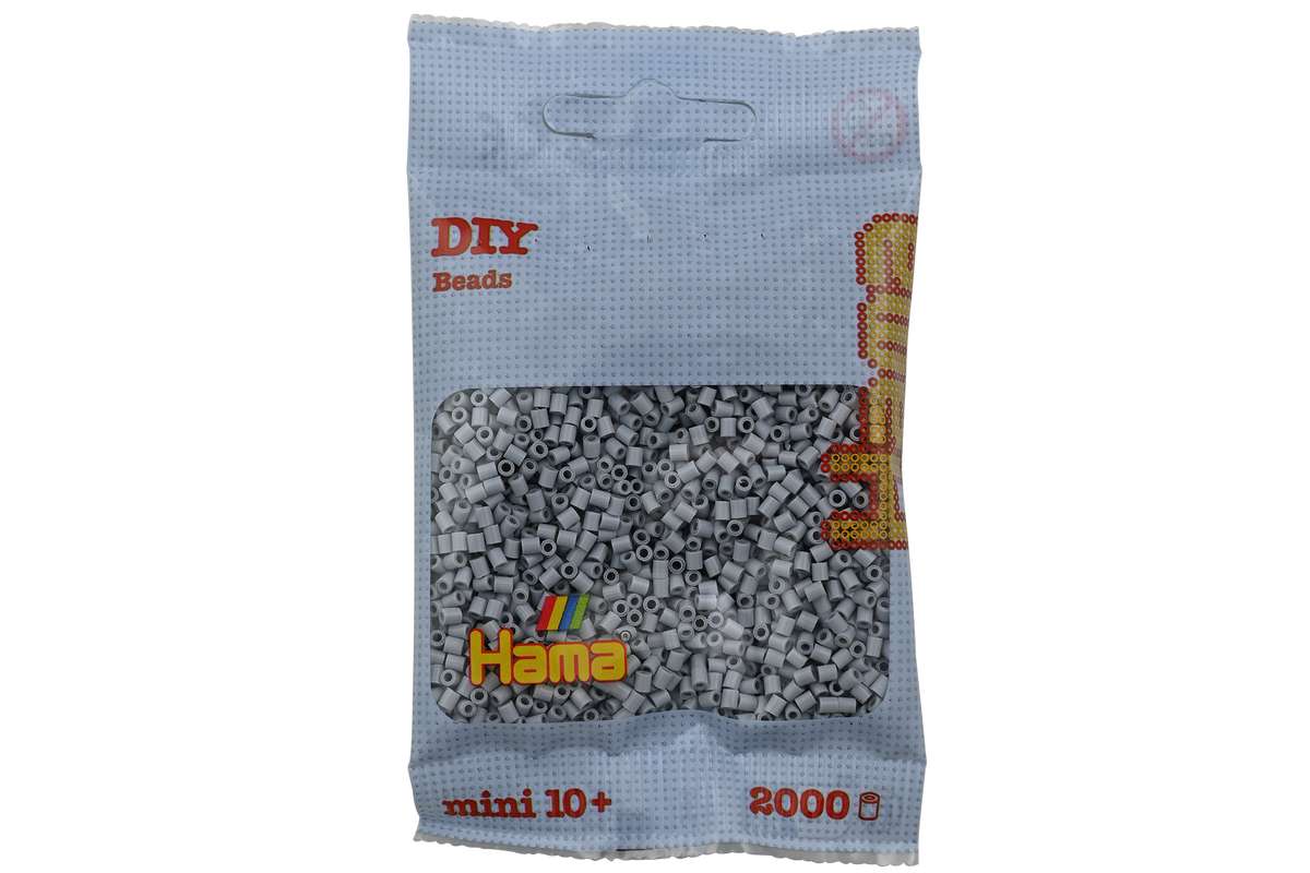 Hama mini perler 2000stk lysegrå