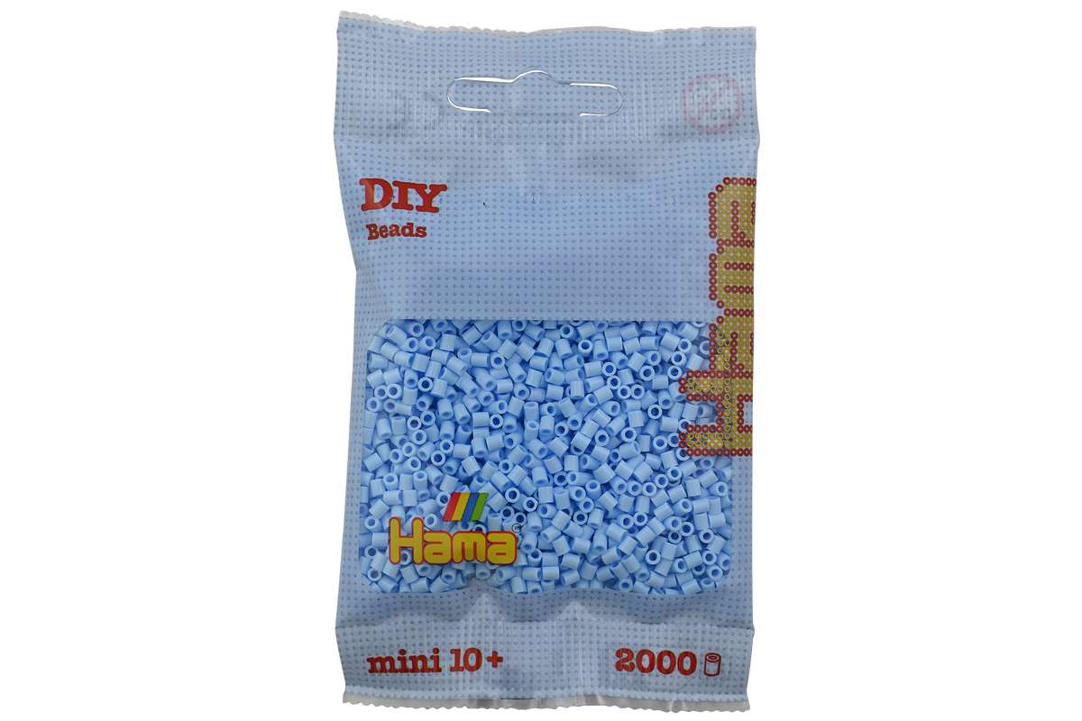 Hama mini perler 2000stk pastel isblå