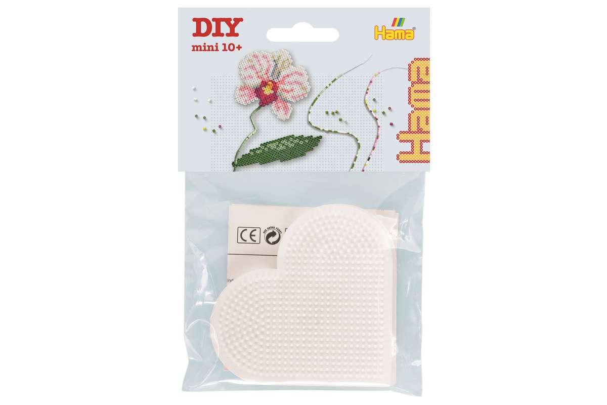 Hama mini 2stk stiftplader hjerte 8x9cm
