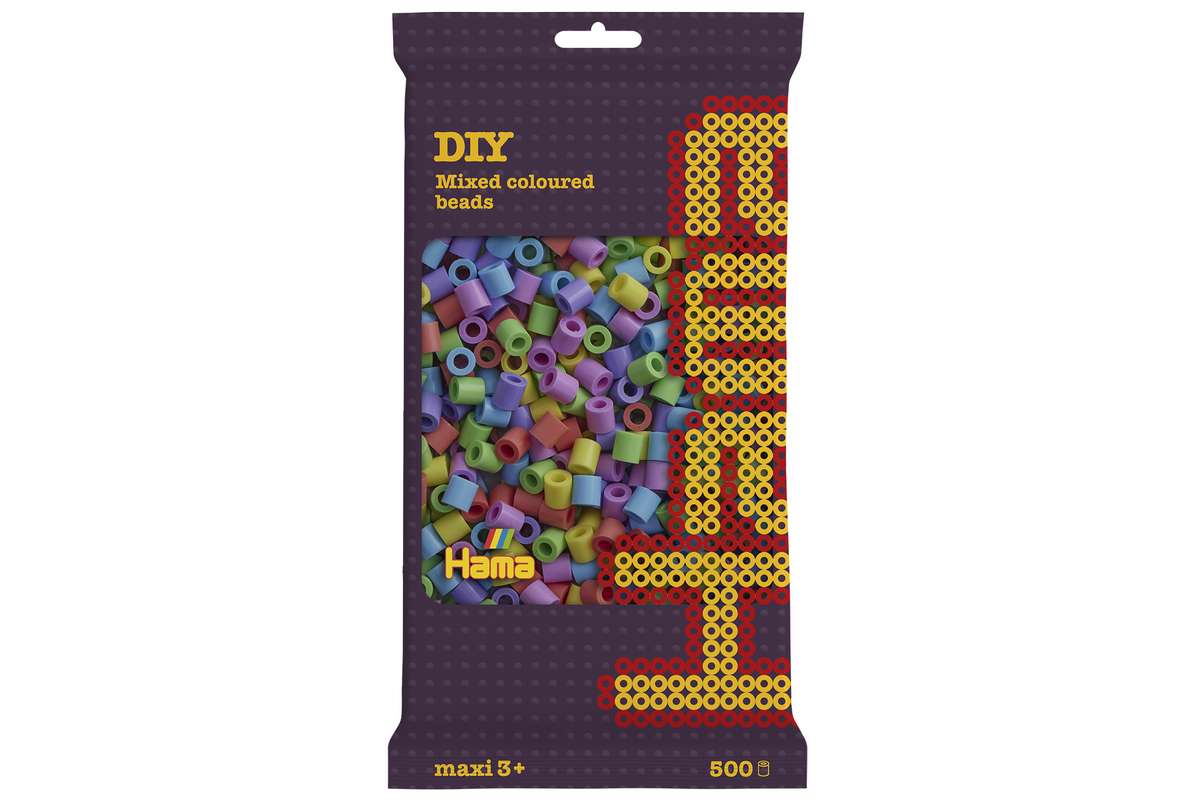 Hama maxi perler 500stk pastel mix 50