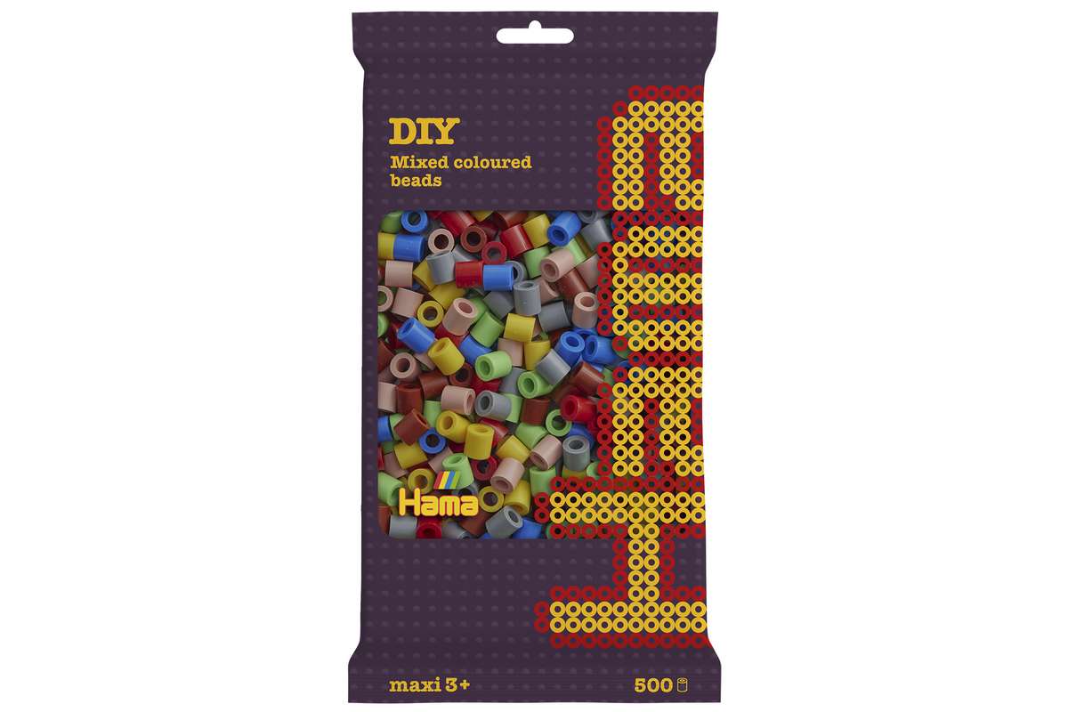 Hama maxi perler 500stk mix 69