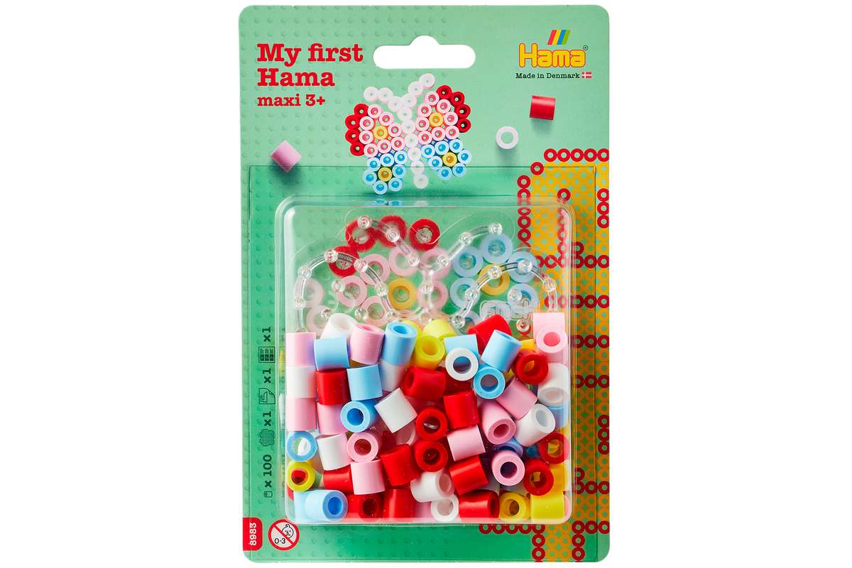 Hama maxi perler & plade sommerfugl, lille blister