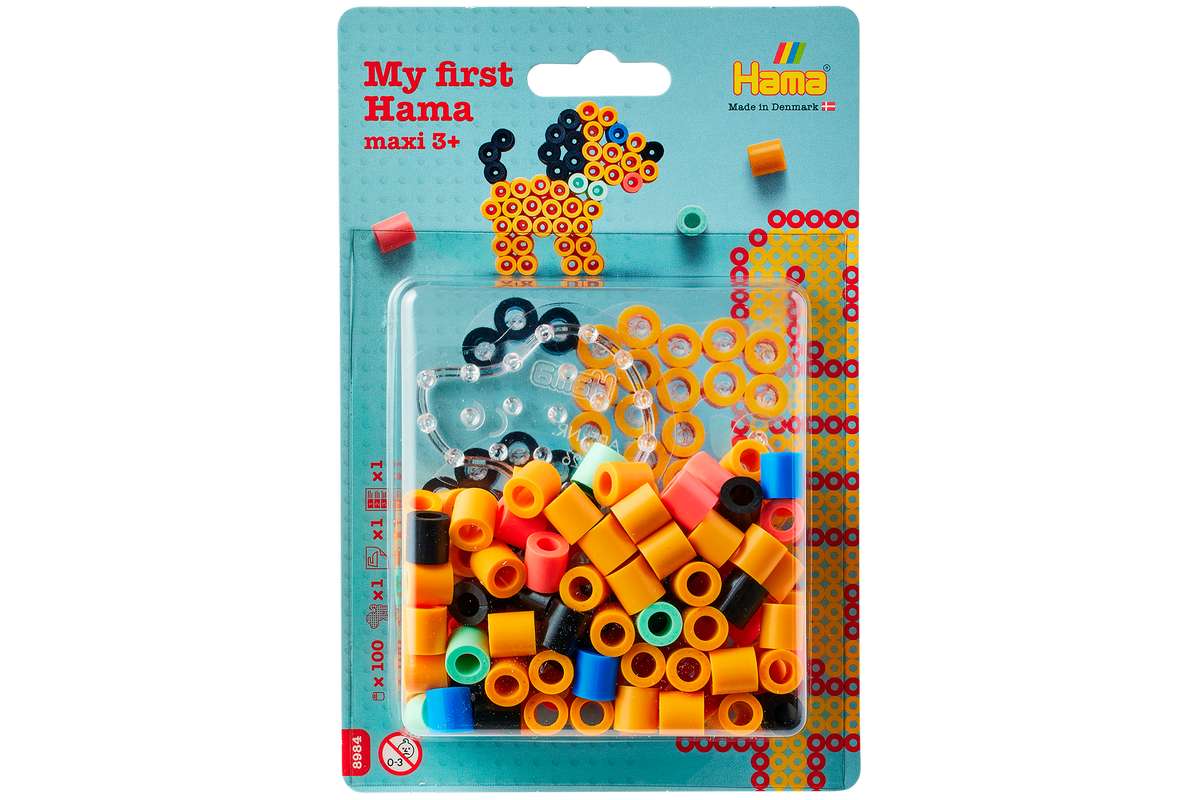 Hama maxi perler & plade hund, lille blister
