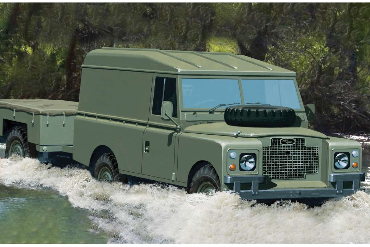 LWB Landrover (hard top) & Trailer