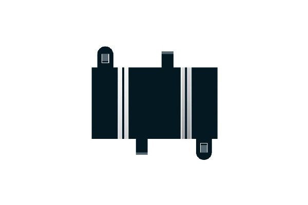 Quarter straight 87mm (2 per bag)