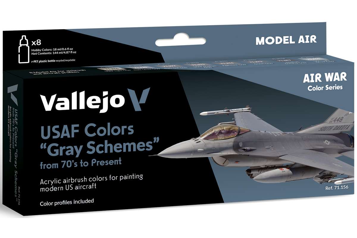 Model Air, USAF 'Grey Schemes' from 70's, 8x18ml