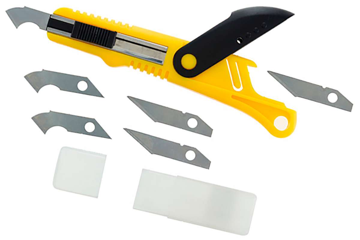 Plastic cutter scriber tool + 5 spare blades