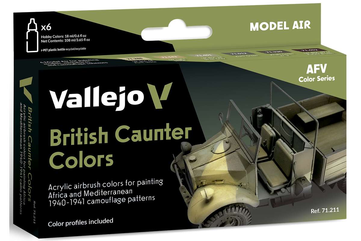Model Air set British caunter colors 6x18ml