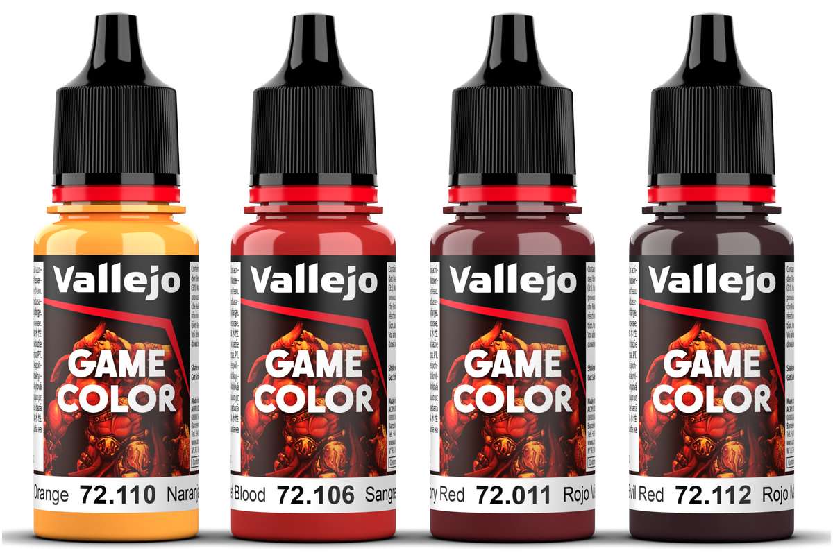 Game Color, red color set 4x18ml 