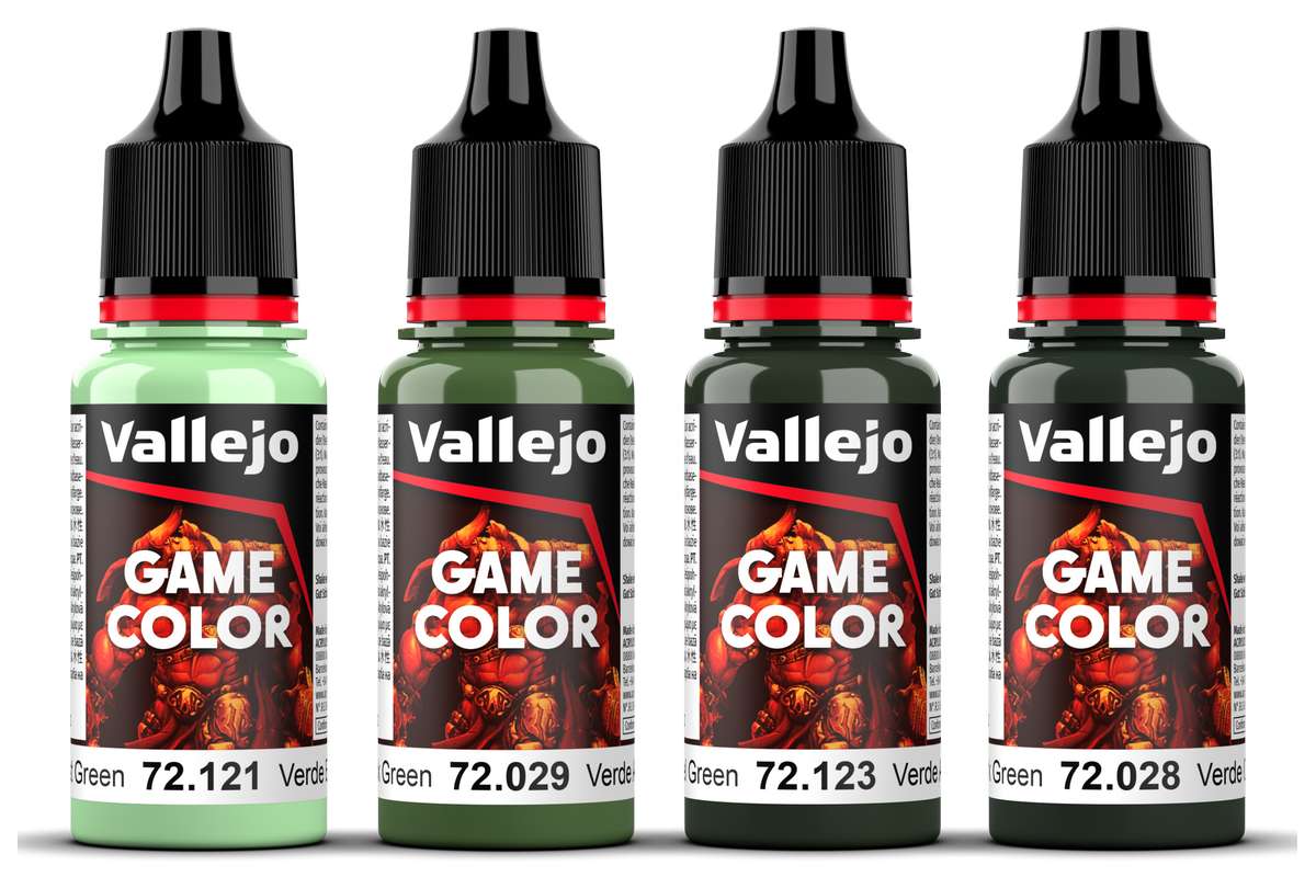 Game Color, green color set 4x18ml 