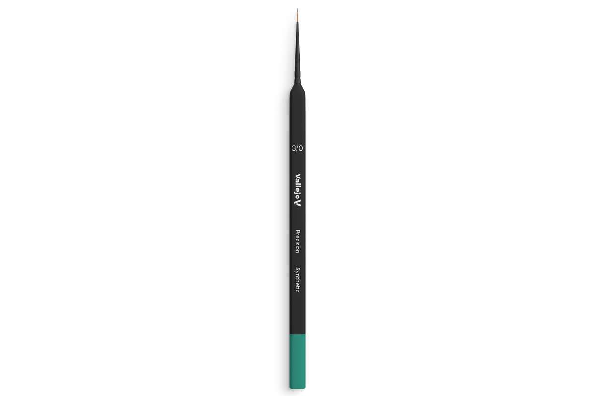 Brush round synthetic hair triangular handle 3/0