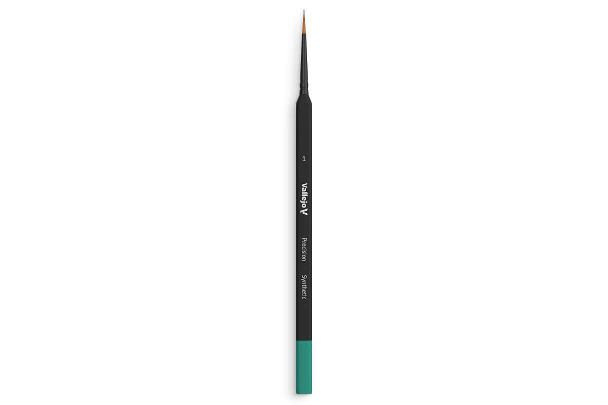 Brush round synthetic hair triangular handle No. 1