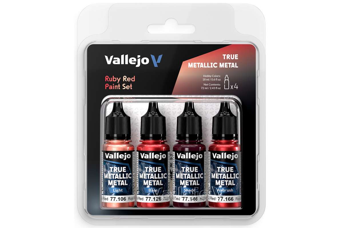 True Metallic Metal set Ruby Red 4x18ml