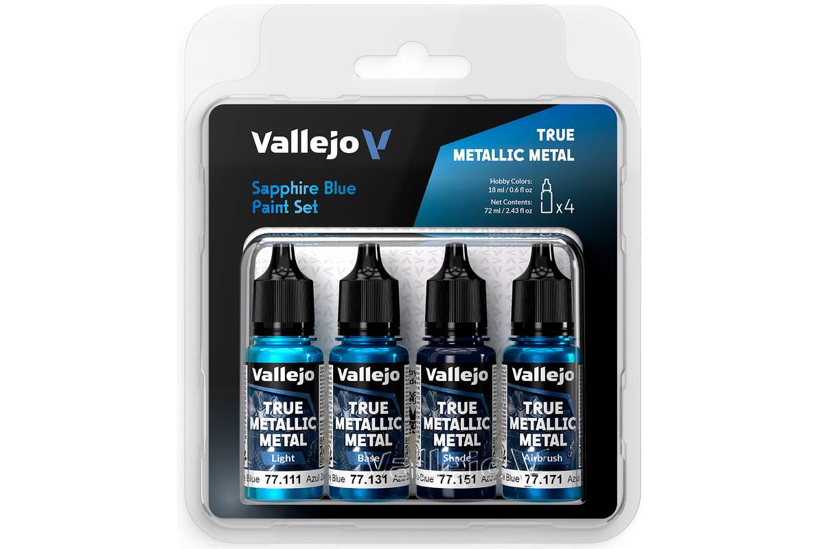 True Metallic Metal set Sapphire Blue 4x18ml